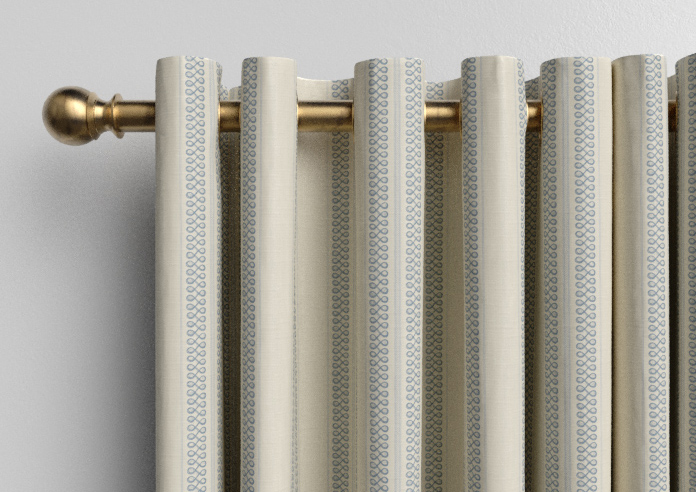 Trellis Prints, Noble Stripe Raffs Blue - Made to Measure Curtains - Image 12